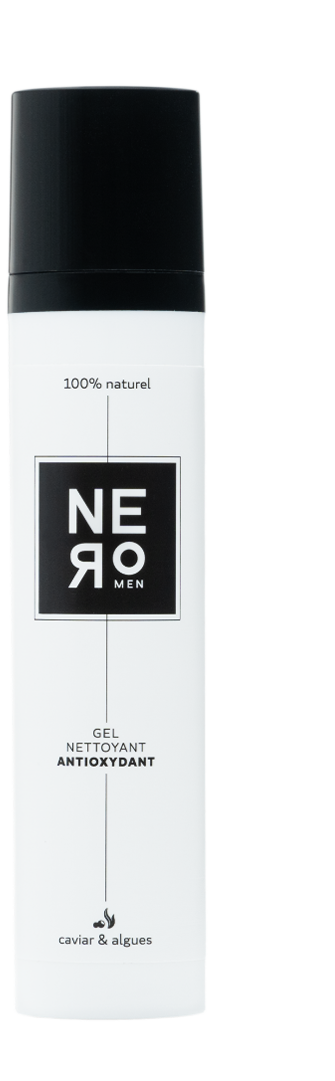 Photo gel nettoyant antioxydant Nero Men au caviar noir