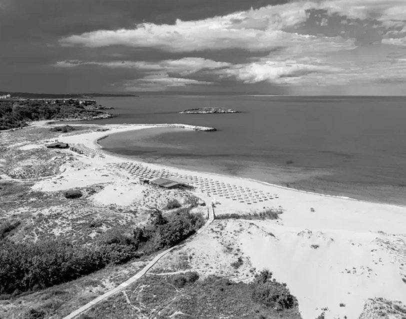 photo d'une plage sur la cote bulgare de la mer noire